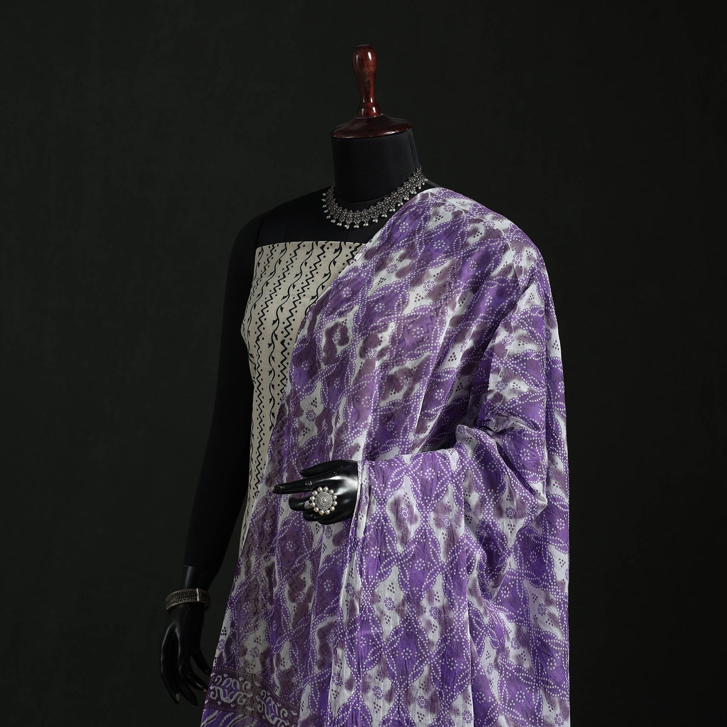 Cotton jaipur printed dupatta 53 - handcrafted
