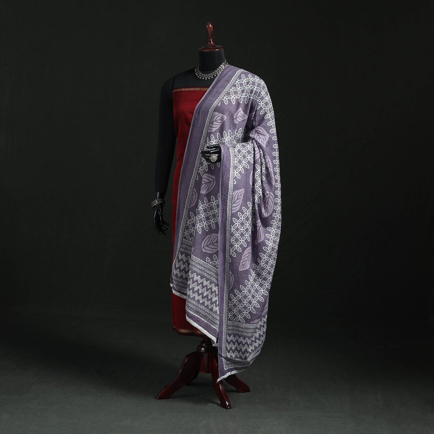 Cotton jaipur printed dupatta 74 - handcrafted
