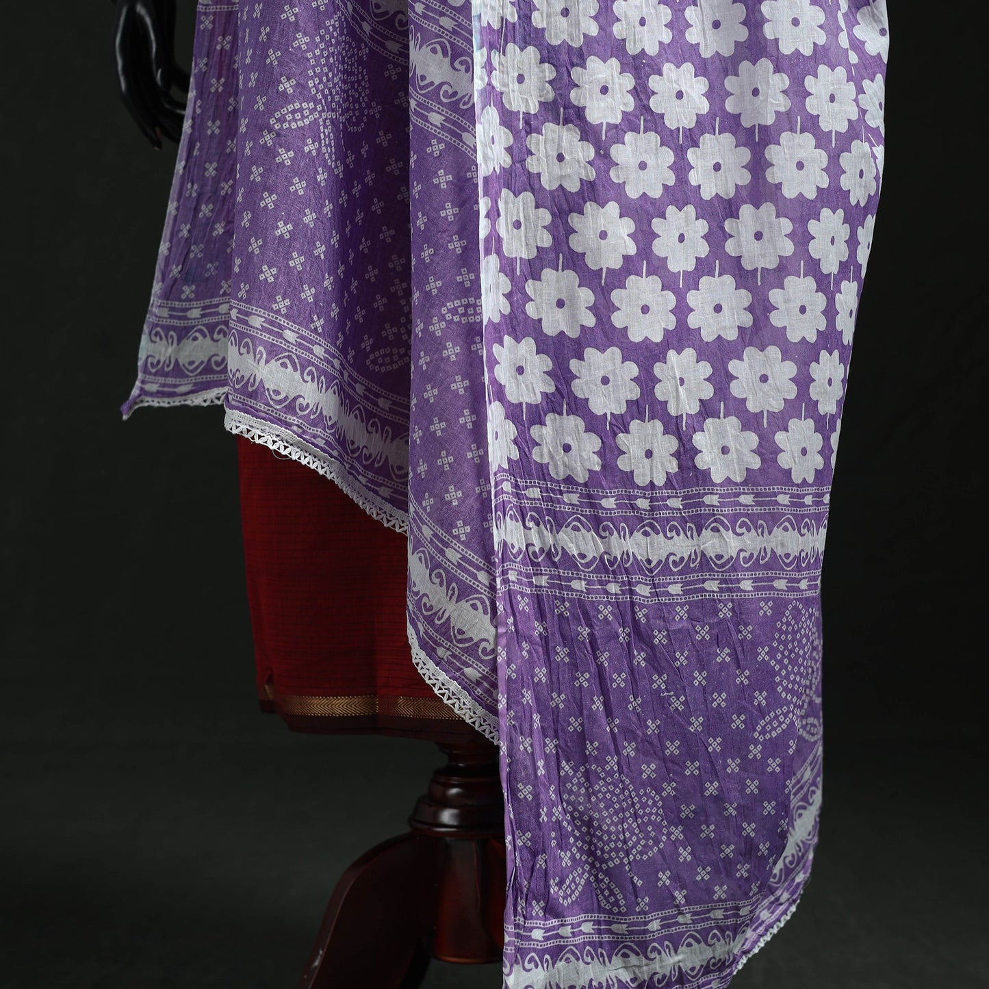 Cotton jaipur printed dupatta 90 - handcrafted