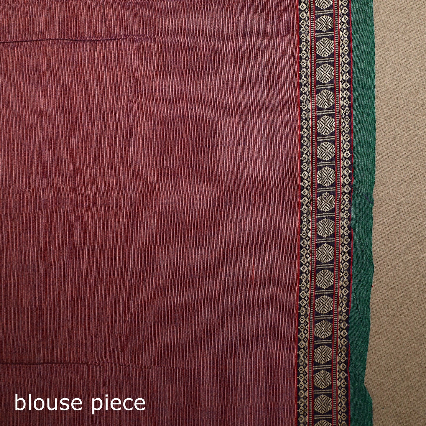 Purple - cotton plain saree with thread border 33