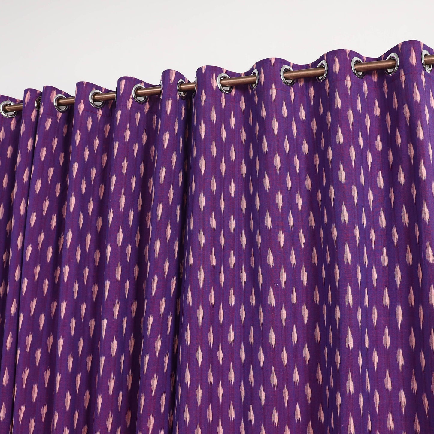 Purple - cotton window pochampally ikat curtain (5 x 3