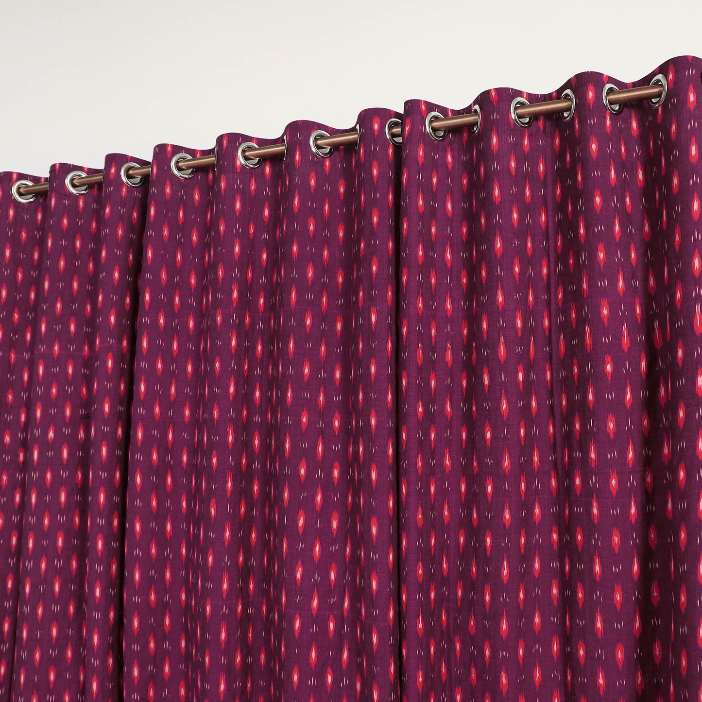 Purple - cotton window pochampally ikat curtain (5 x 3