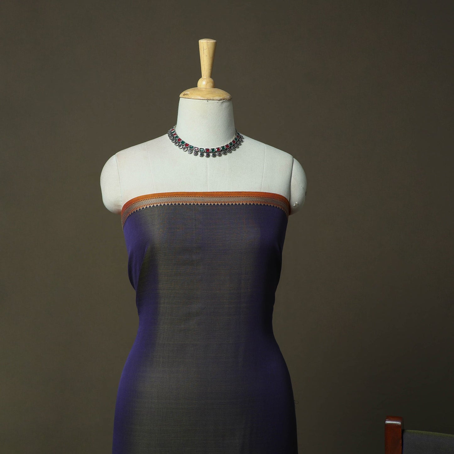 Dharwad cotton 3pc unstitched dress material with border 30
