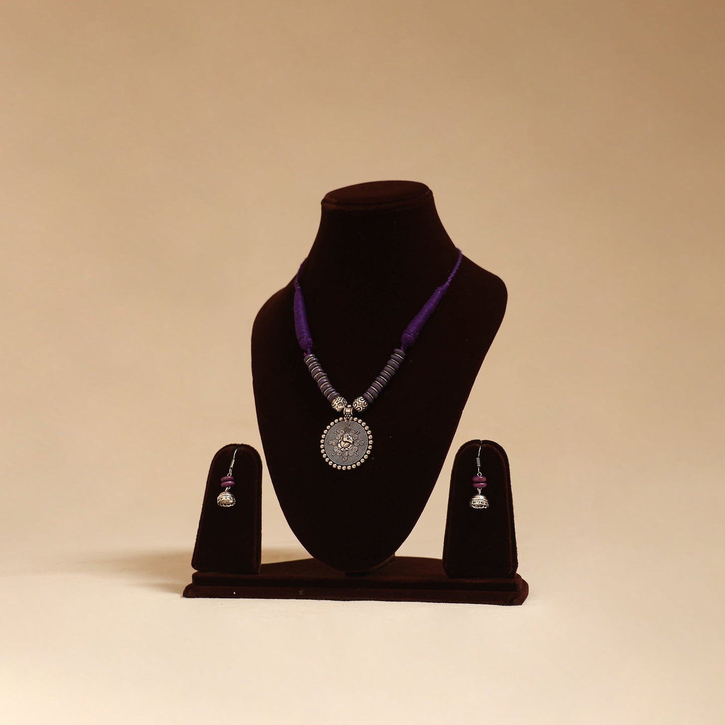 German silver beaded necklace set 42 - handcrafted