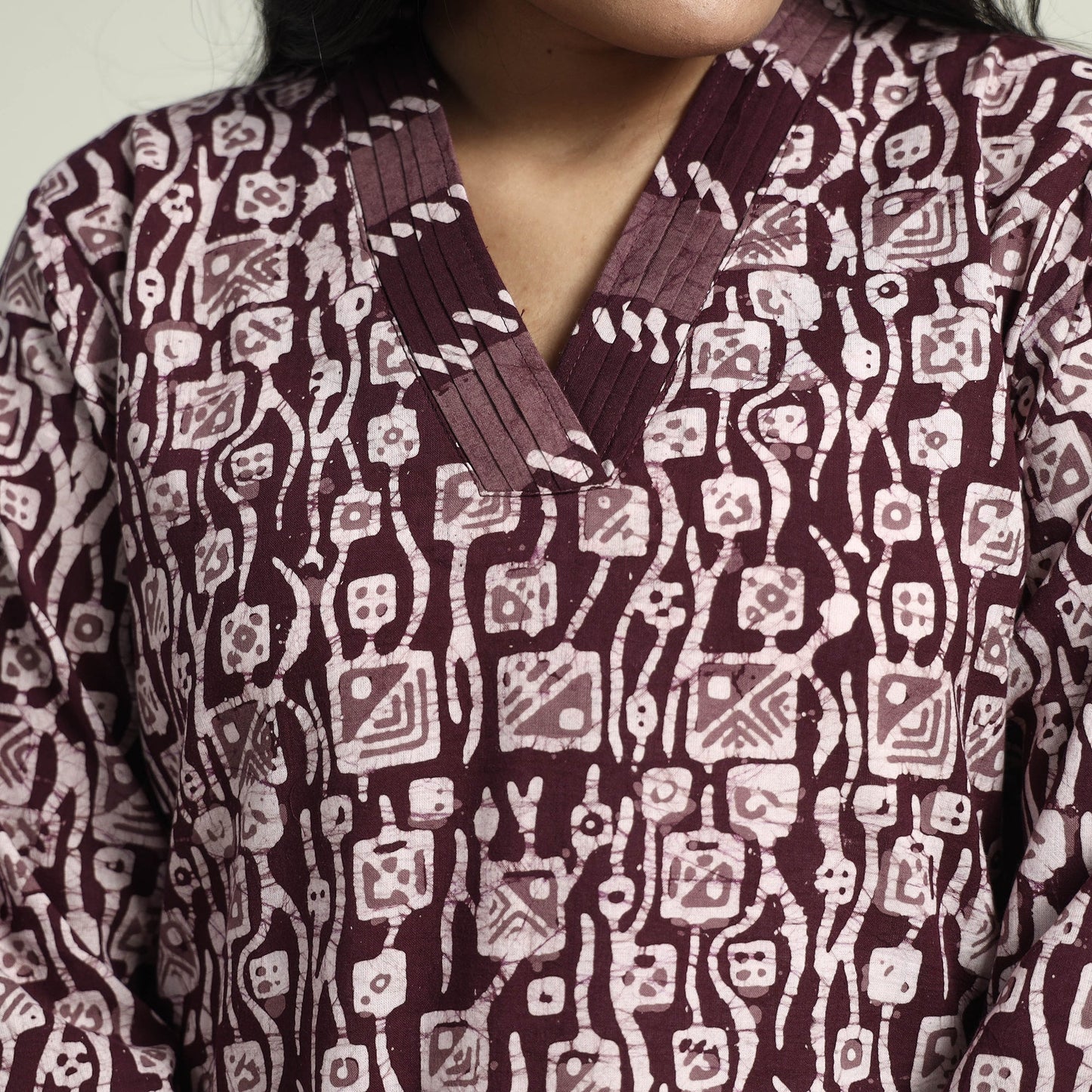 Batik Kurta with Palazzo & Dupatta Set