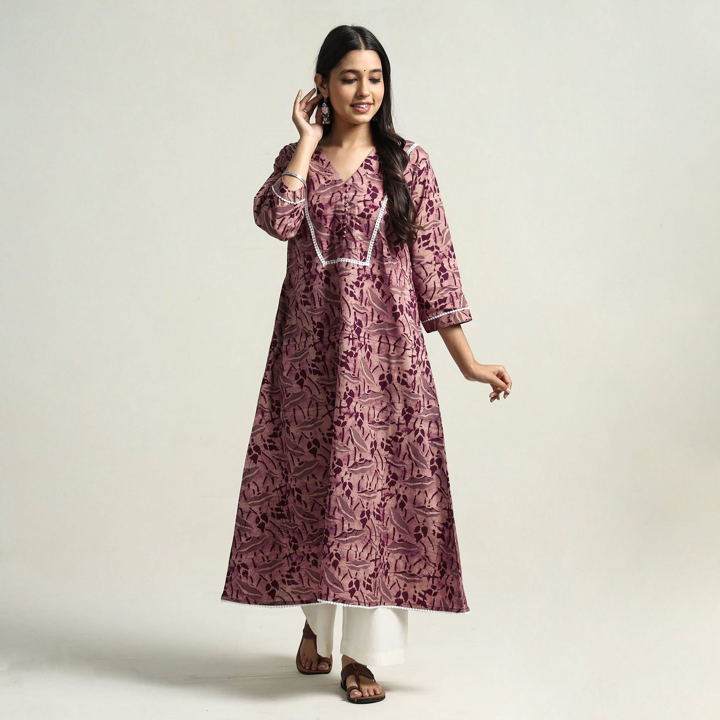 Hand Batik Printed Kurta