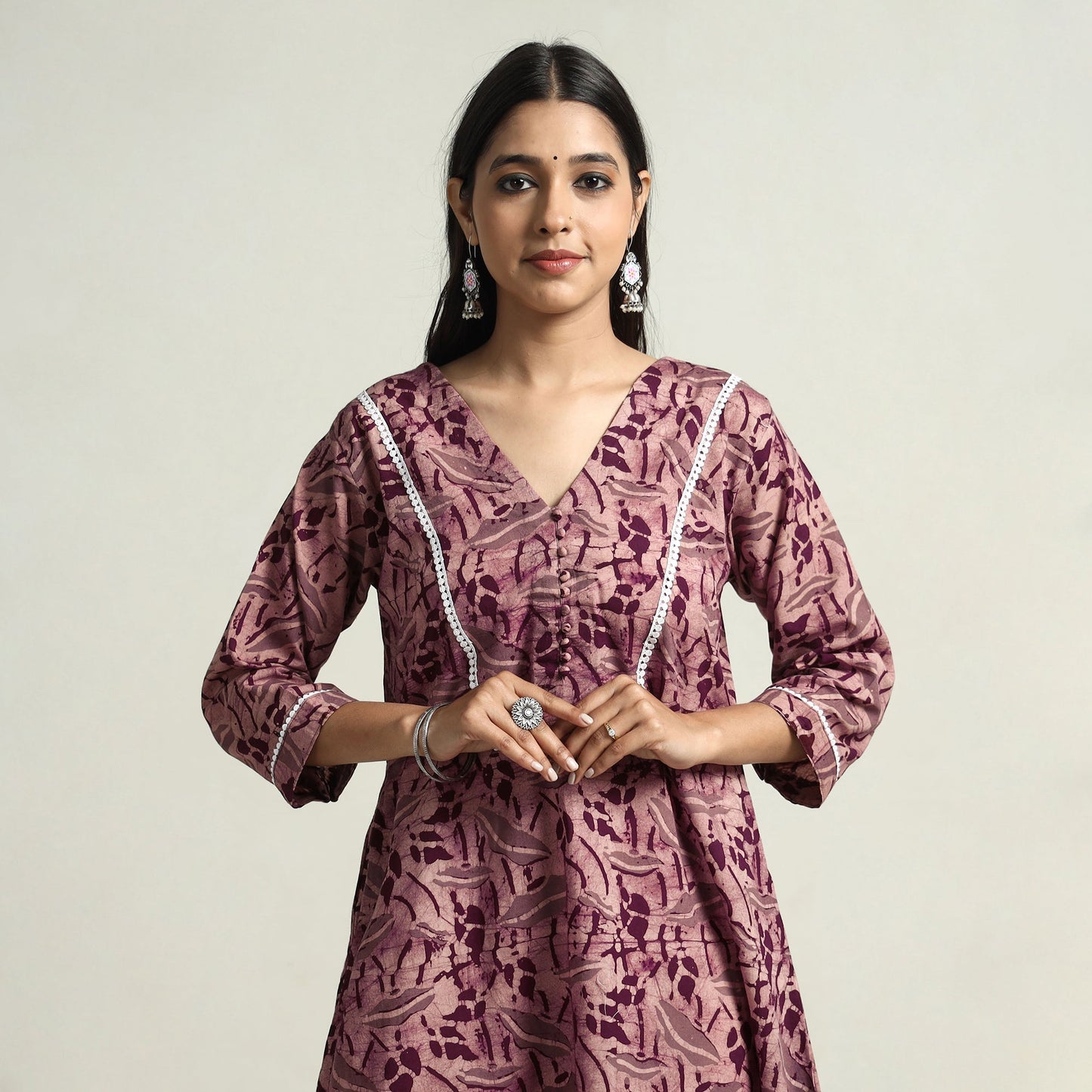 Hand Batik Printed Kurta