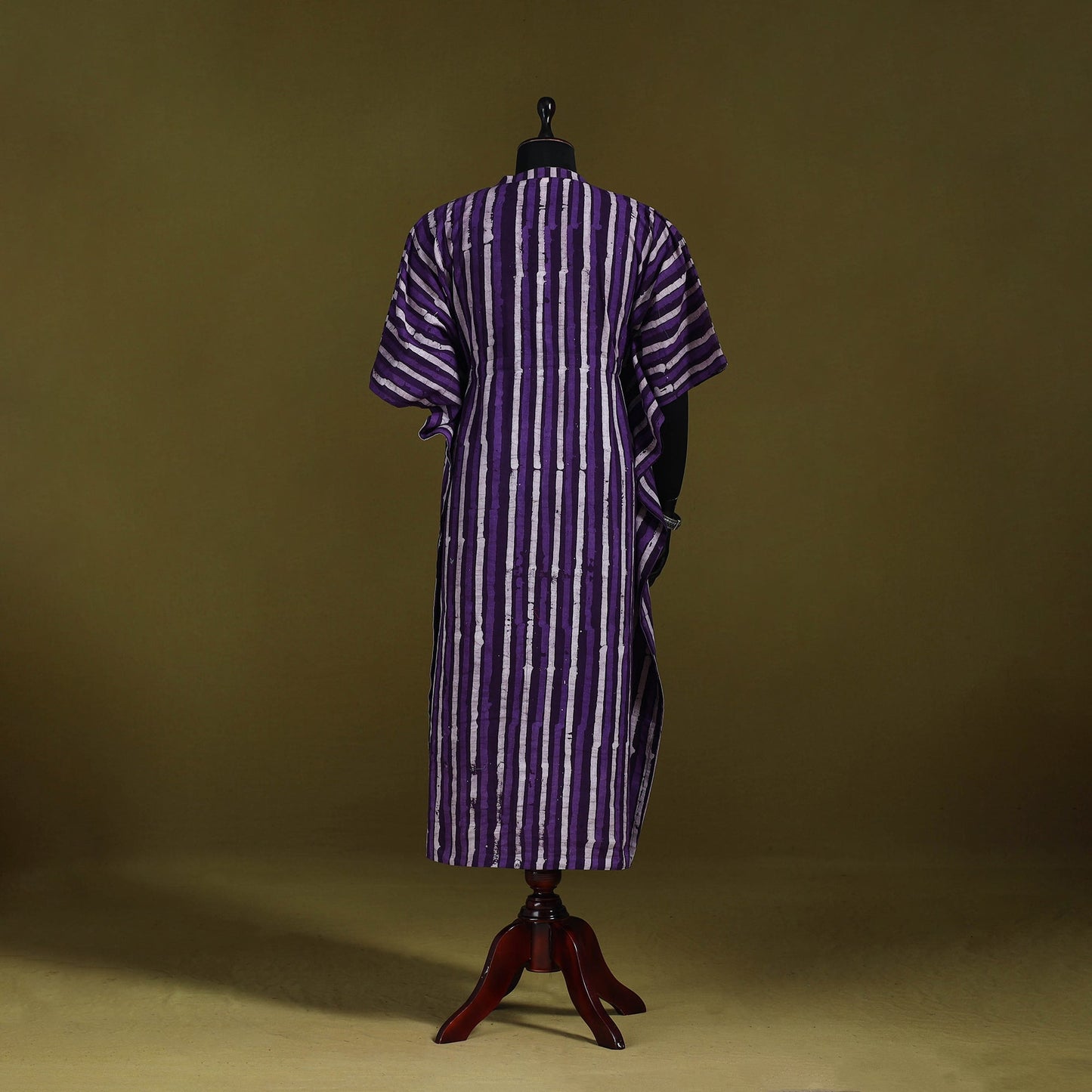 Hand batik cotton long kaftan 03 - handcrafted