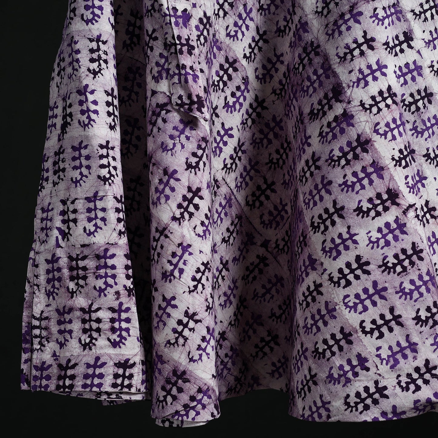 Hand block batik print cotton wrap around skirt 11
