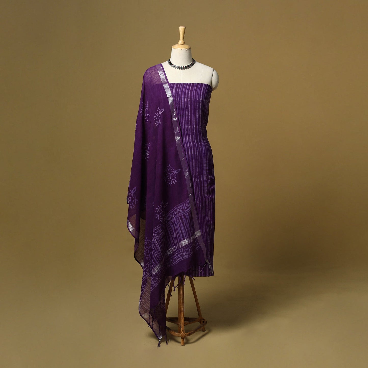 Hand jaipur linen 3pc unstitched dress material 22