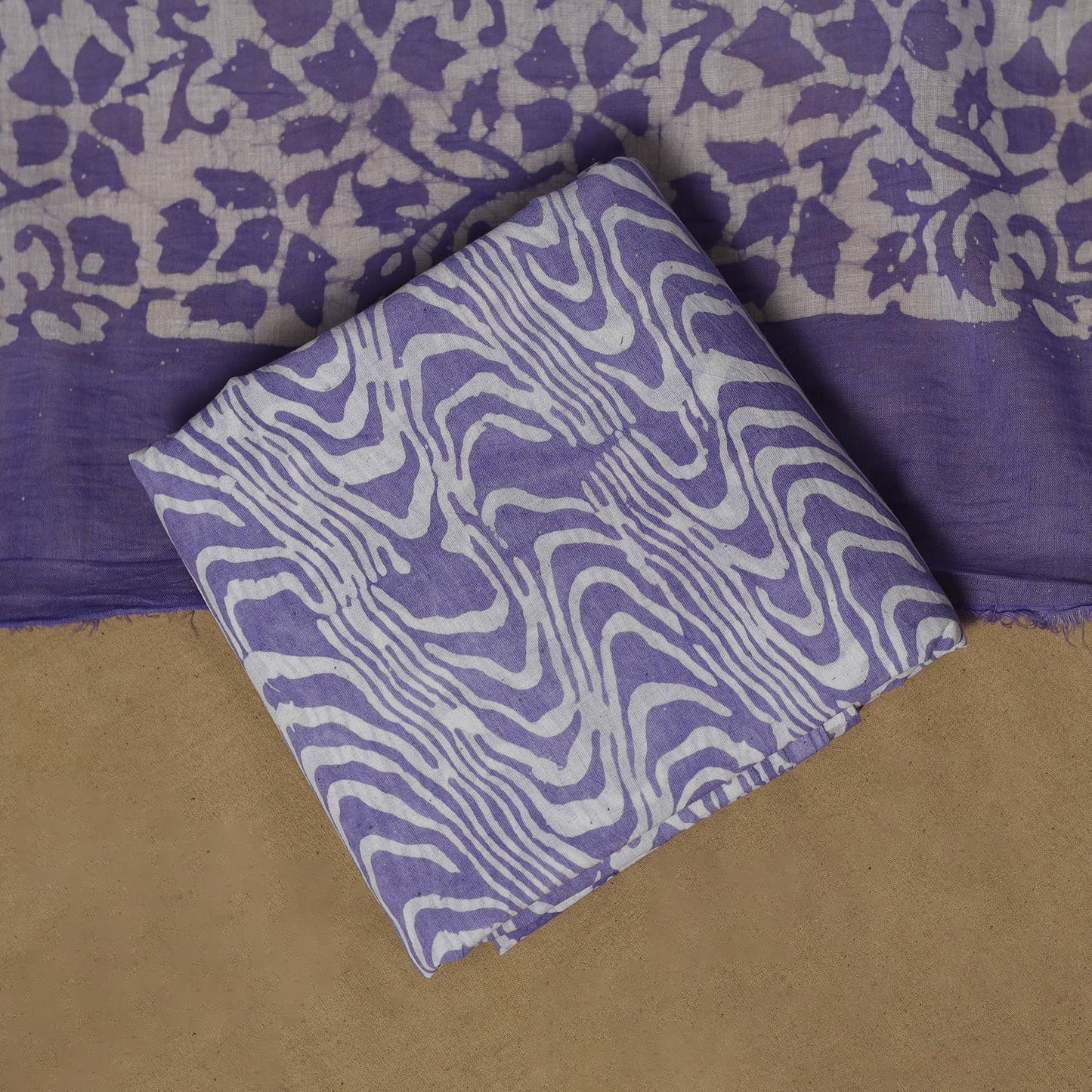 Hand kutch batik cotton 3pc unstitched dress material 30