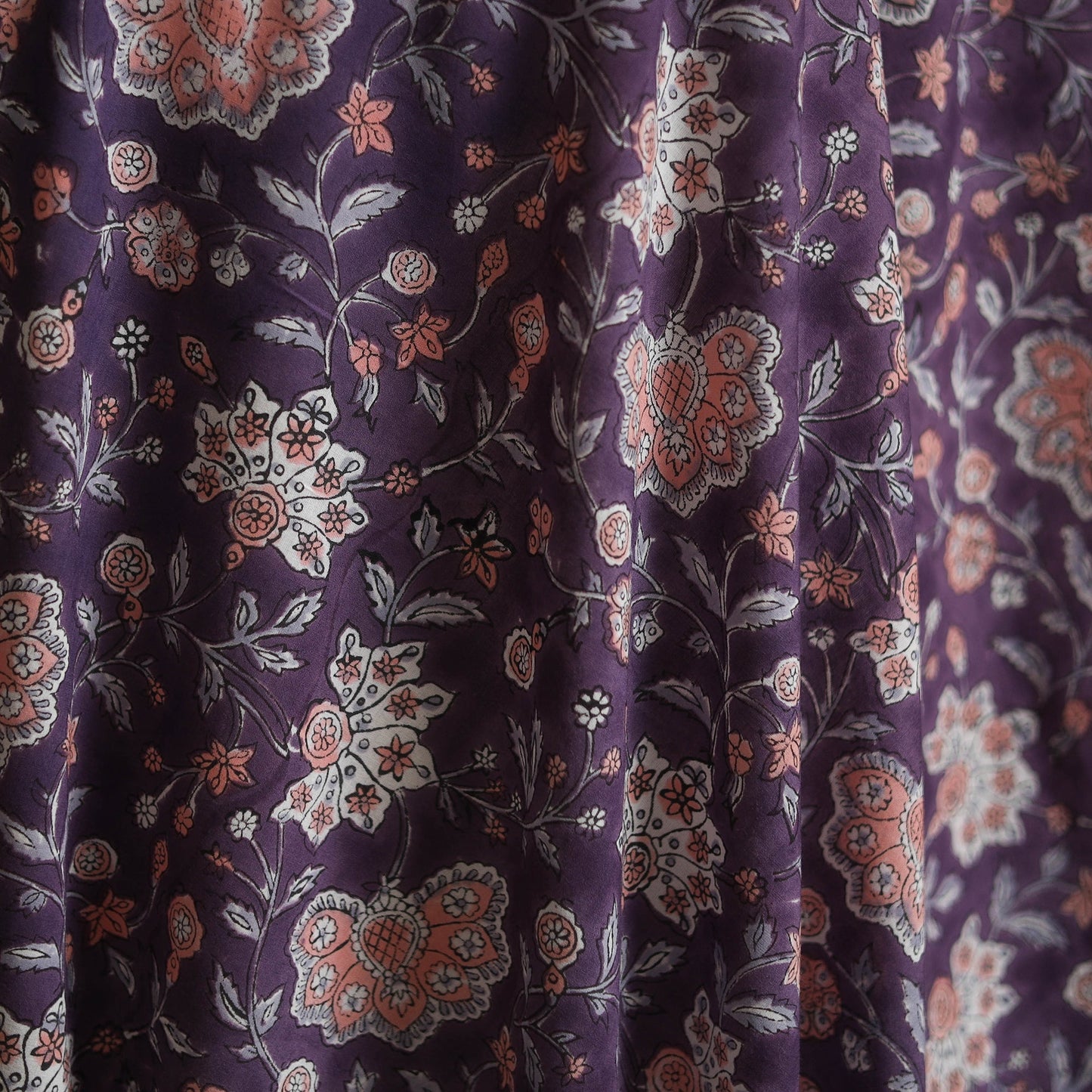 Hand block print cotton sanganeri fabric 09 - handcrafted