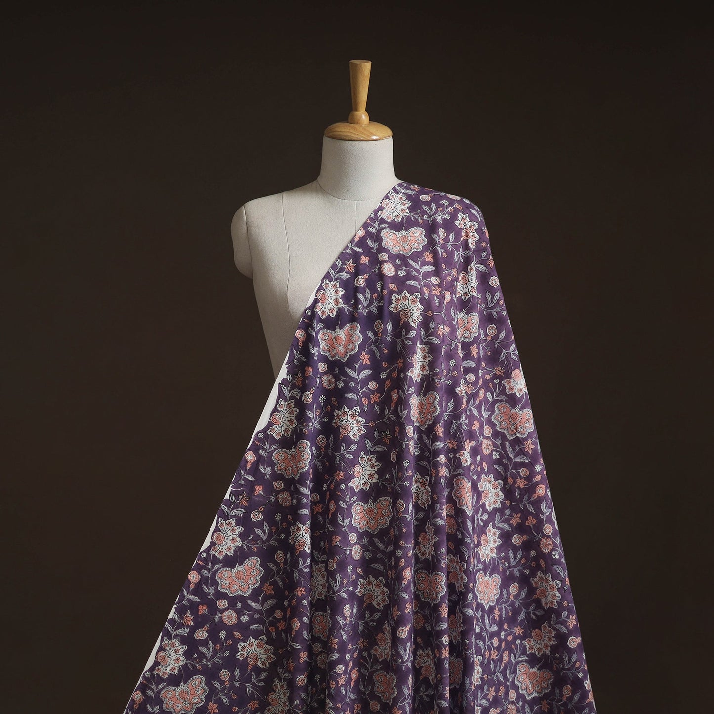 Hand block print cotton sanganeri fabric 09 - handcrafted