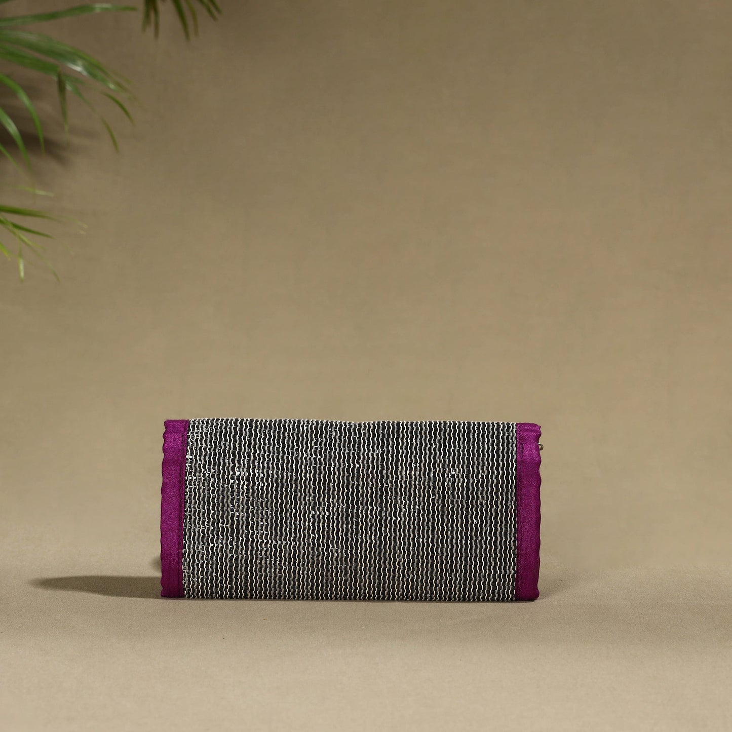 Purple Handcrafted Audio Tape Clutch Wallet