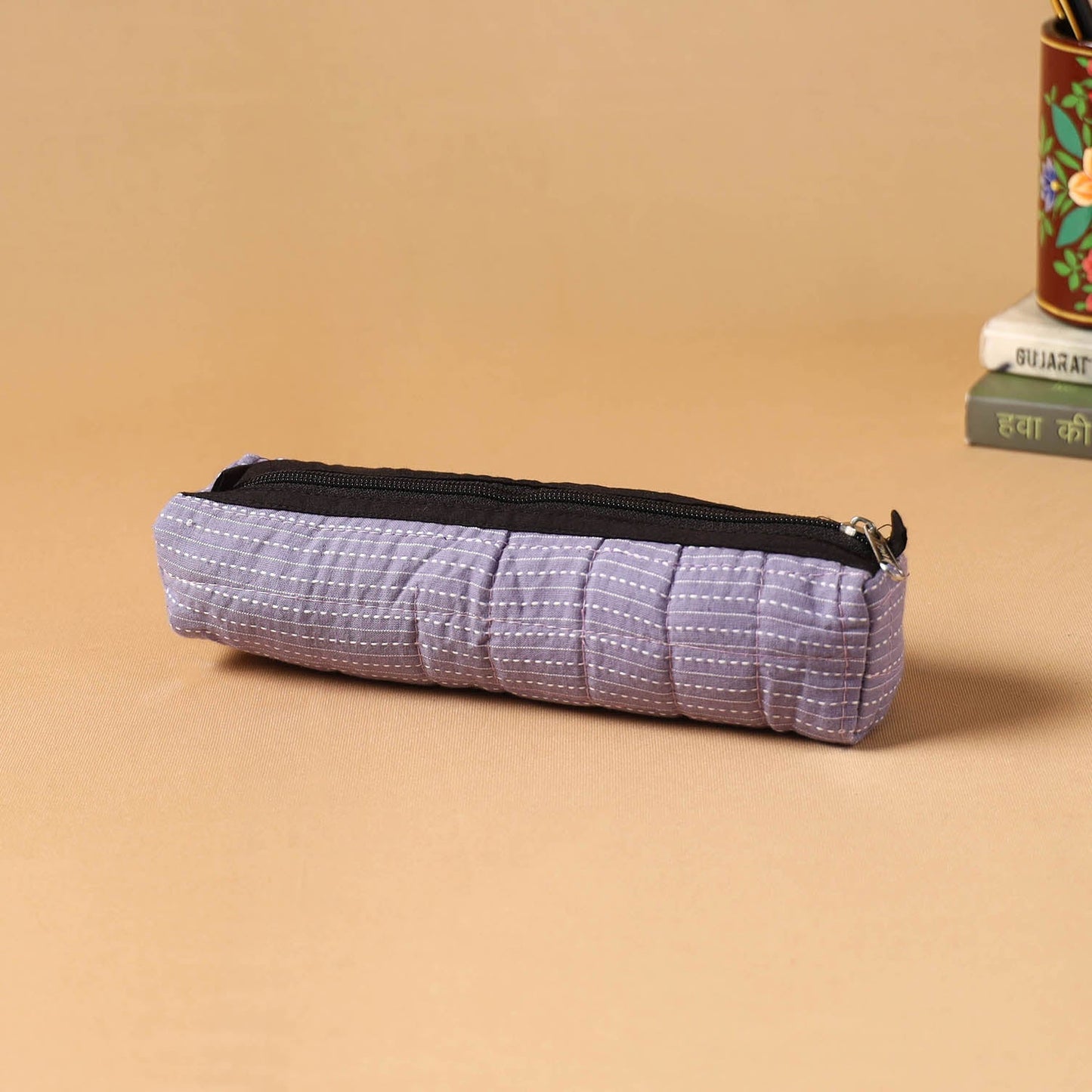 Handcrafted quilted pencil pouch 34