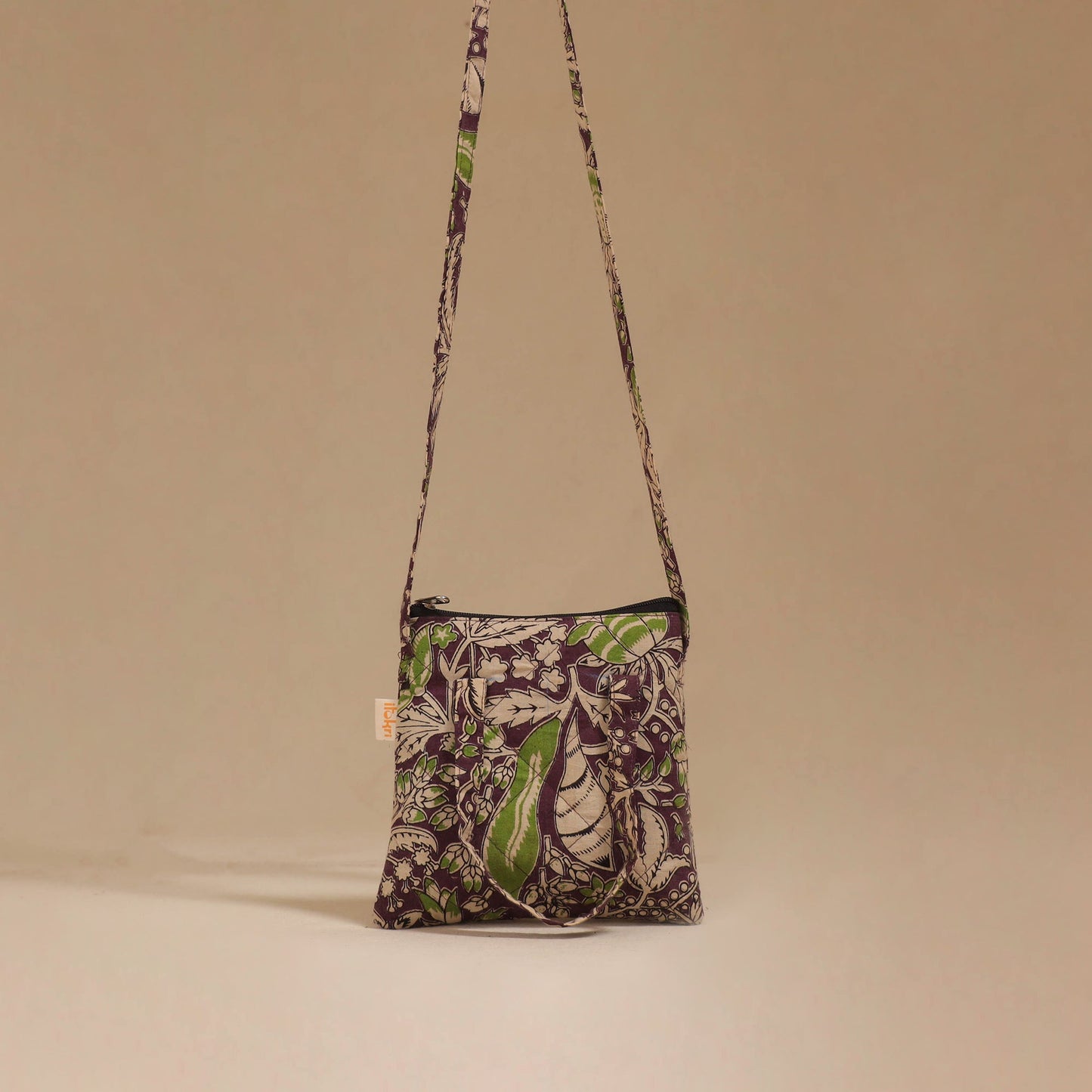 Handcrafted quilted sling bag 18