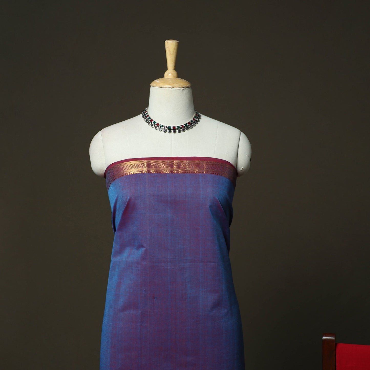 Handloom cotton mangalagiri 3pc unstitched dress material