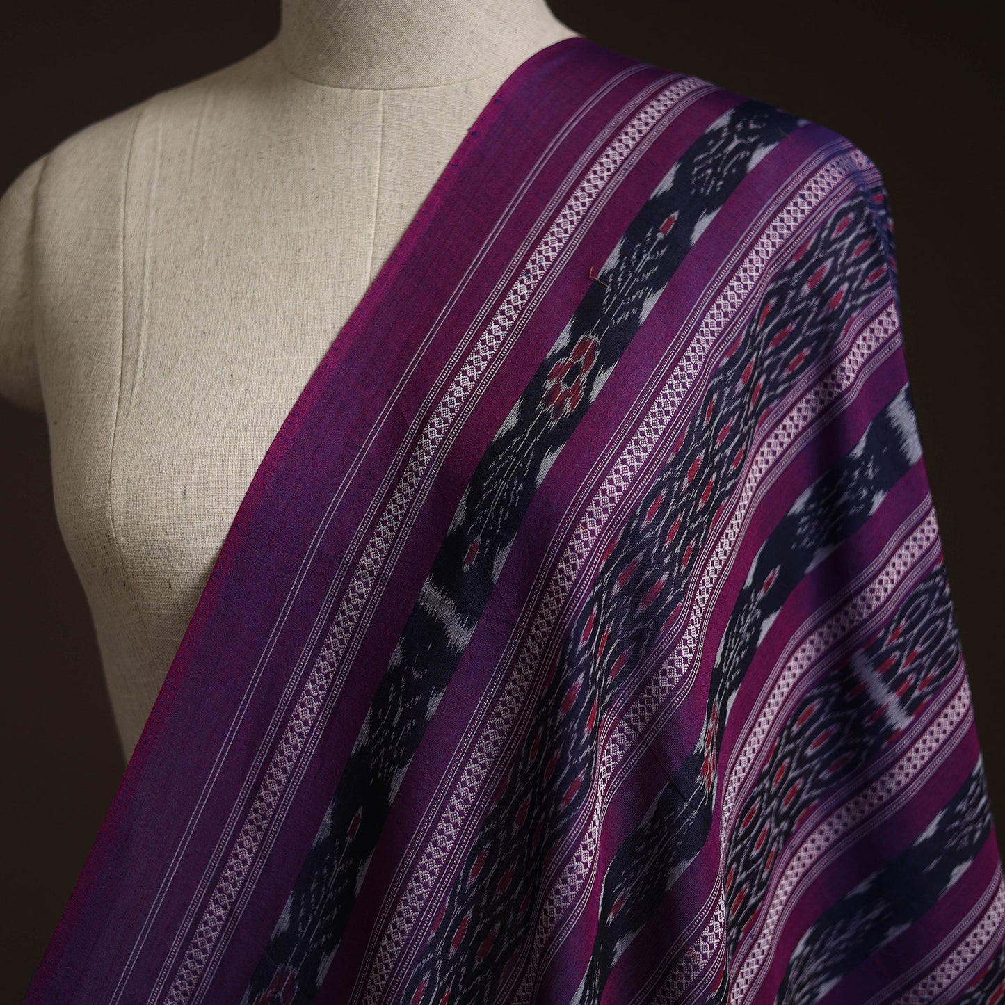 Handloom cotton sambalpuri ikat fabric 36 - handcrafted