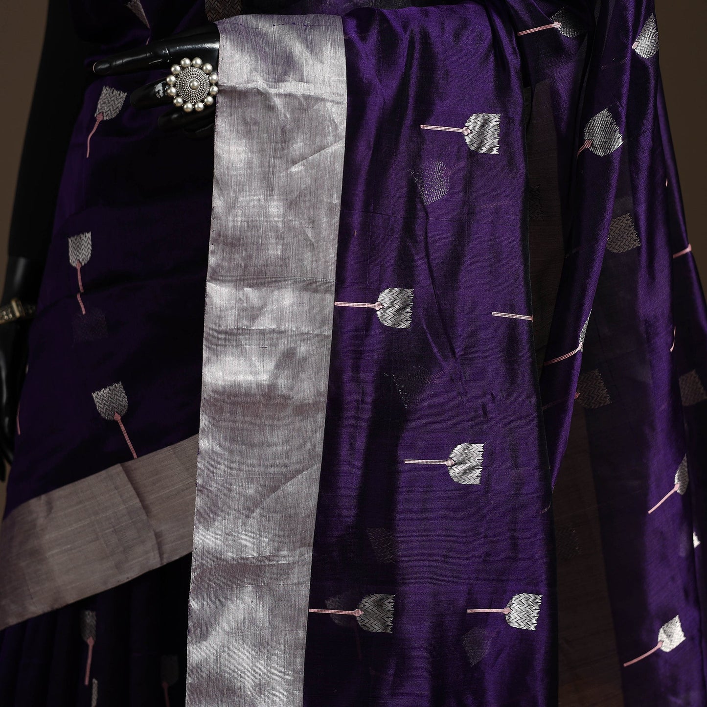 Handloom zari work pattu chanderi silk saree 28