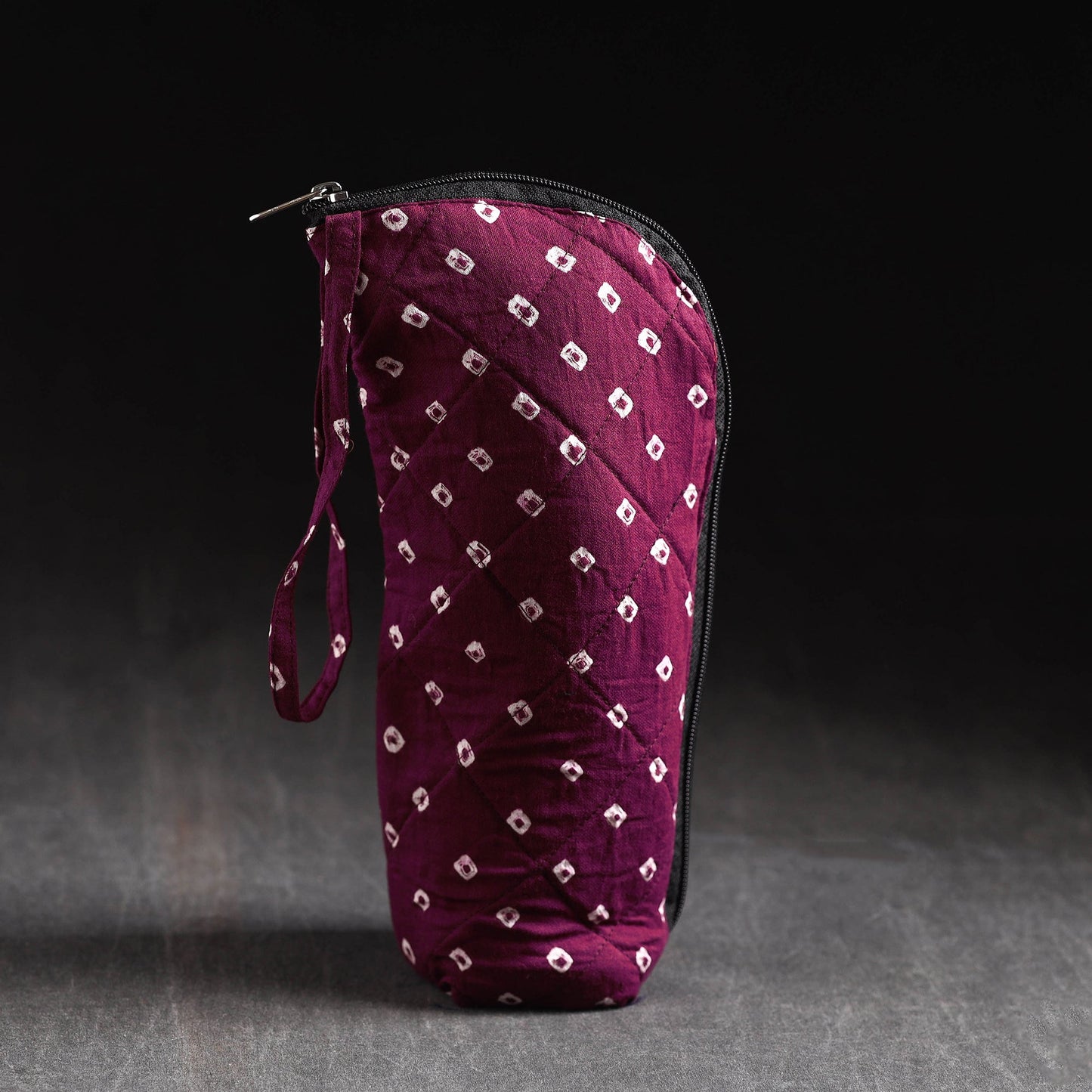 Purple Handmade Cotton 1L Water Bottle Cover