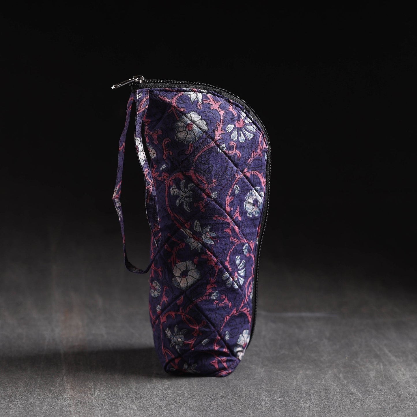 Purple Handmade Cotton 1L Water Bottle Cover