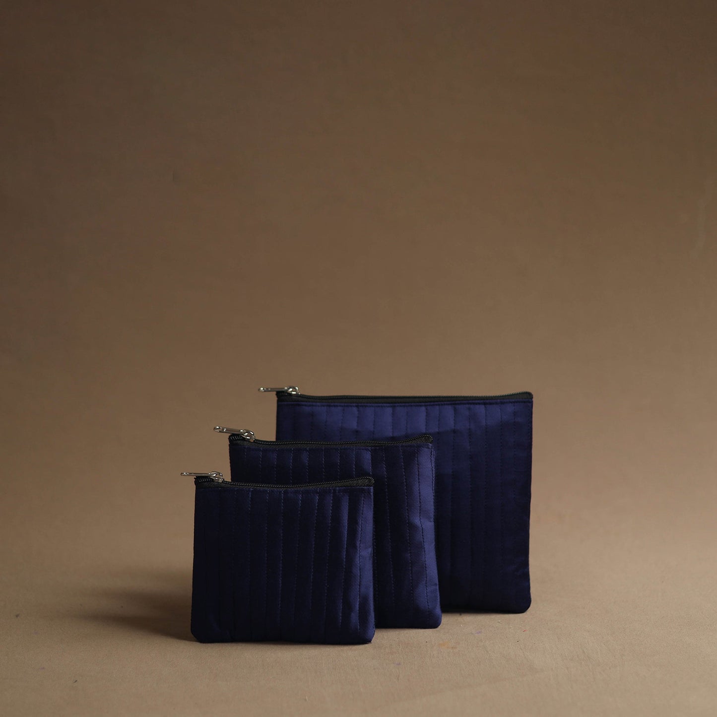Purple - handmade cotton multipurpose utility pouches (set