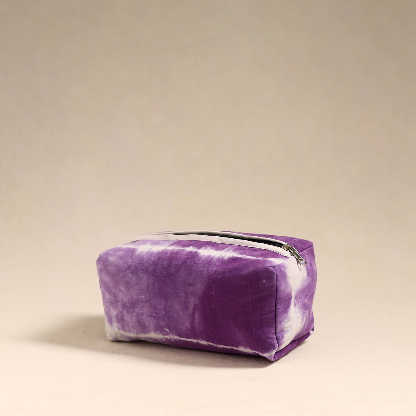 Purple Handmade Cotton Toiletry Bag