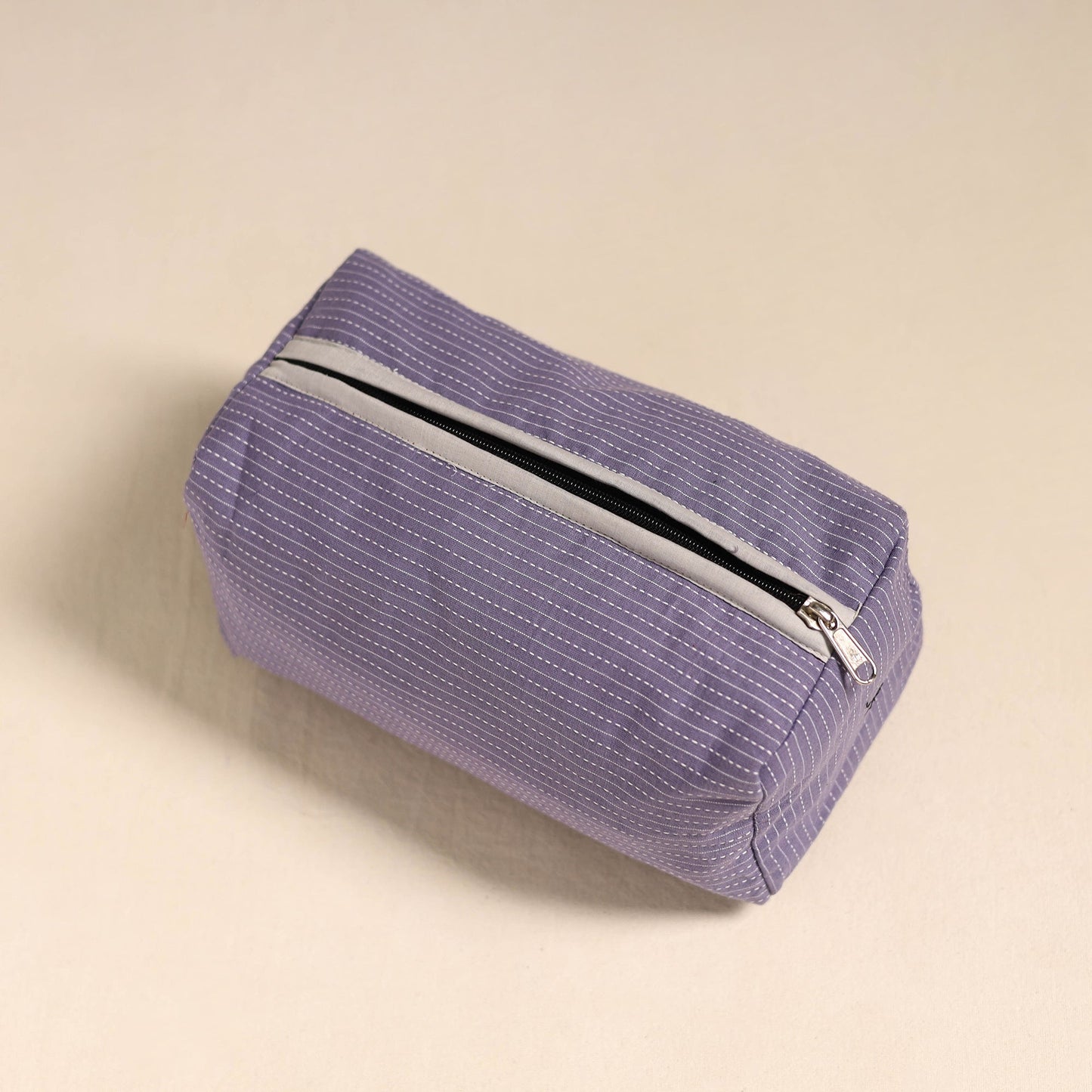 Purple Handmade Cotton Toiletry Bag