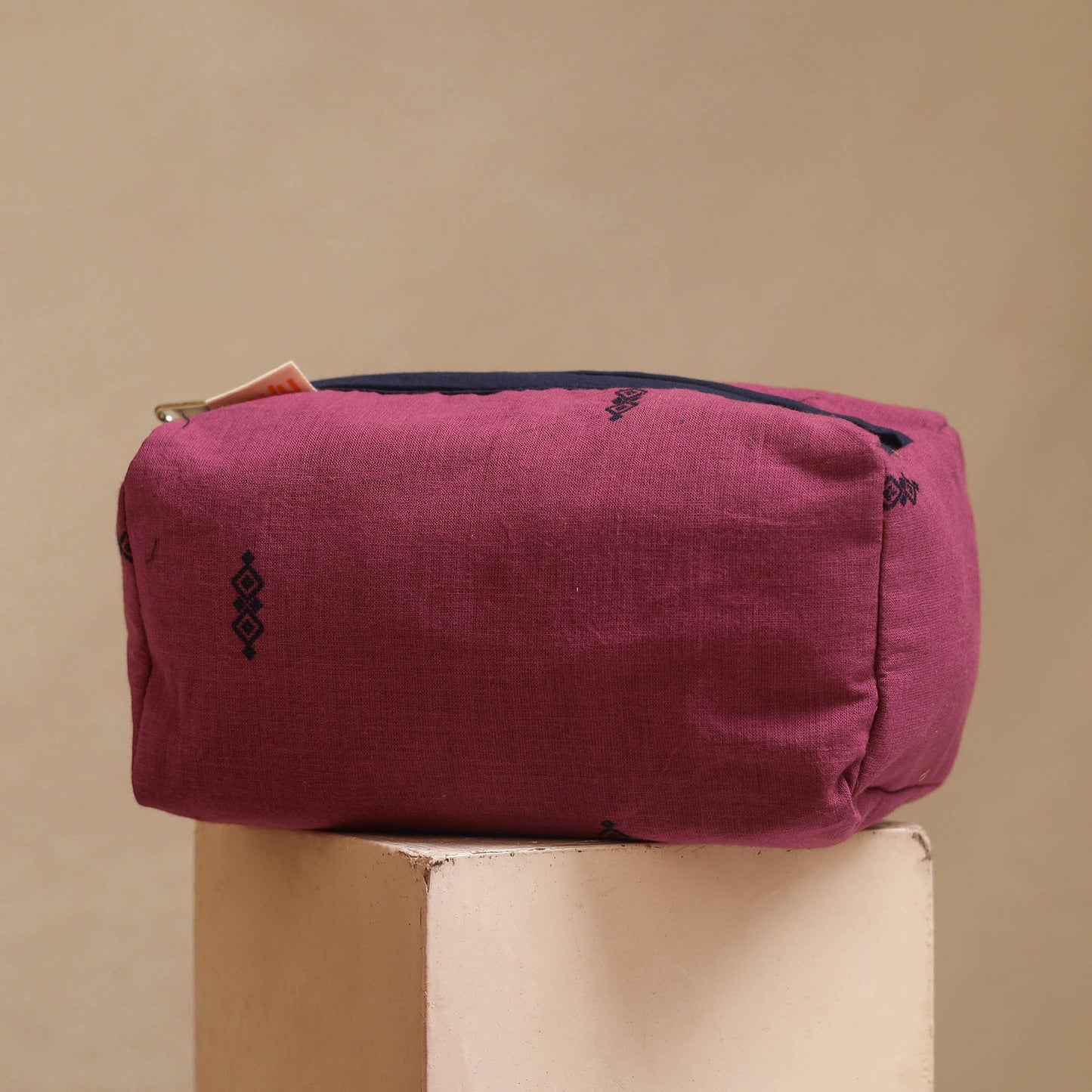 Purple - handmade cotton toiletry bags (set of 3) 04