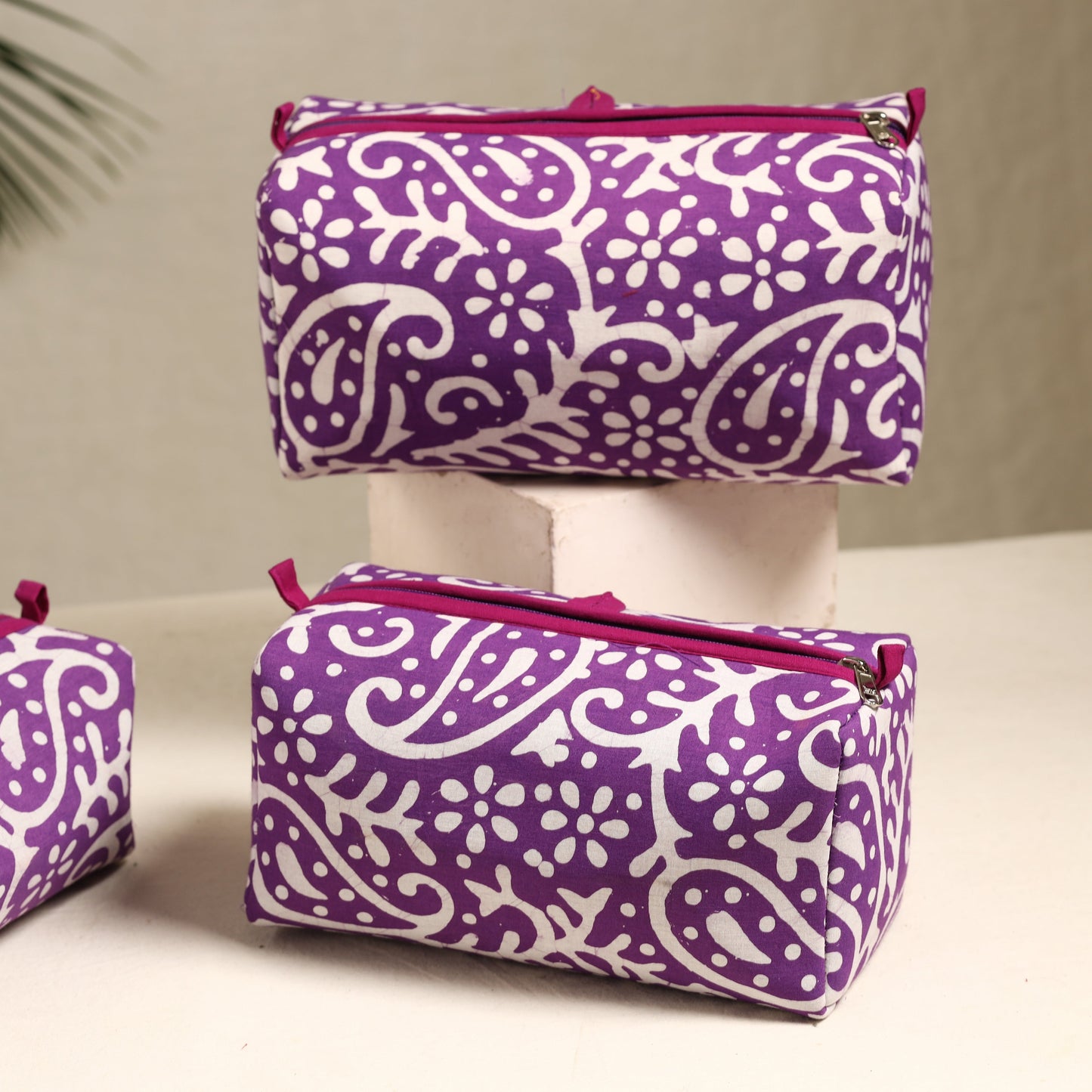 Handmade Cotton Toiletry Bags (Set of 3) 94