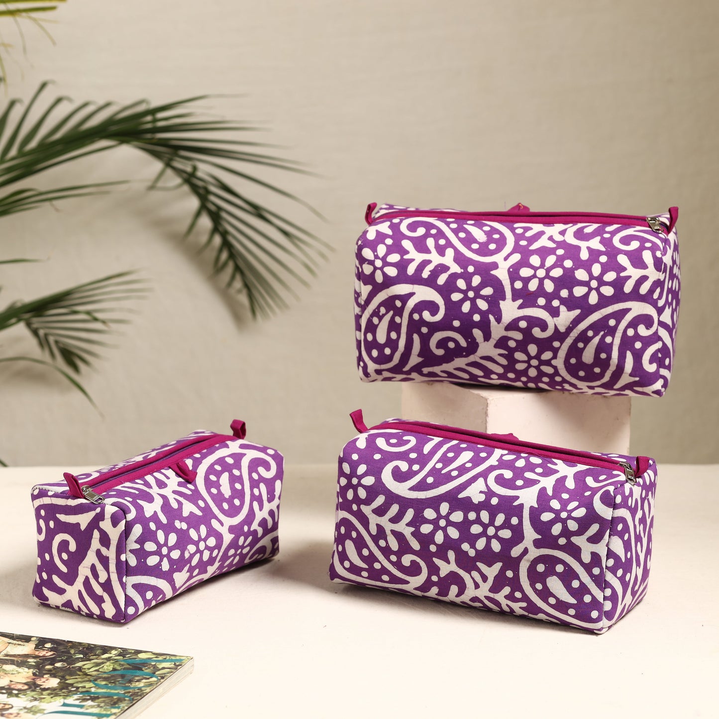 Handmade Cotton Toiletry Bags (Set of 3) 94