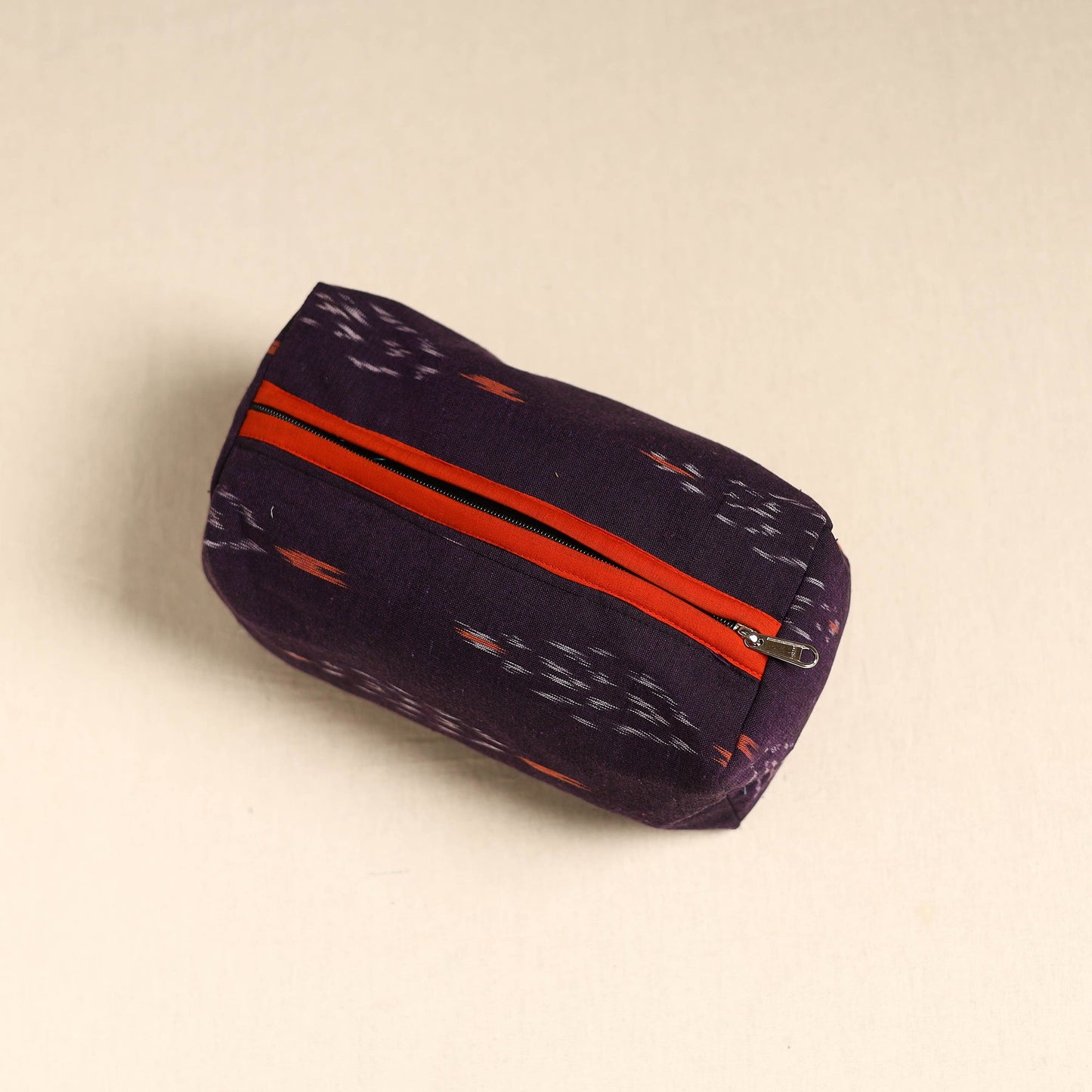 Purple Handmade Cotton Toiletry Pouch