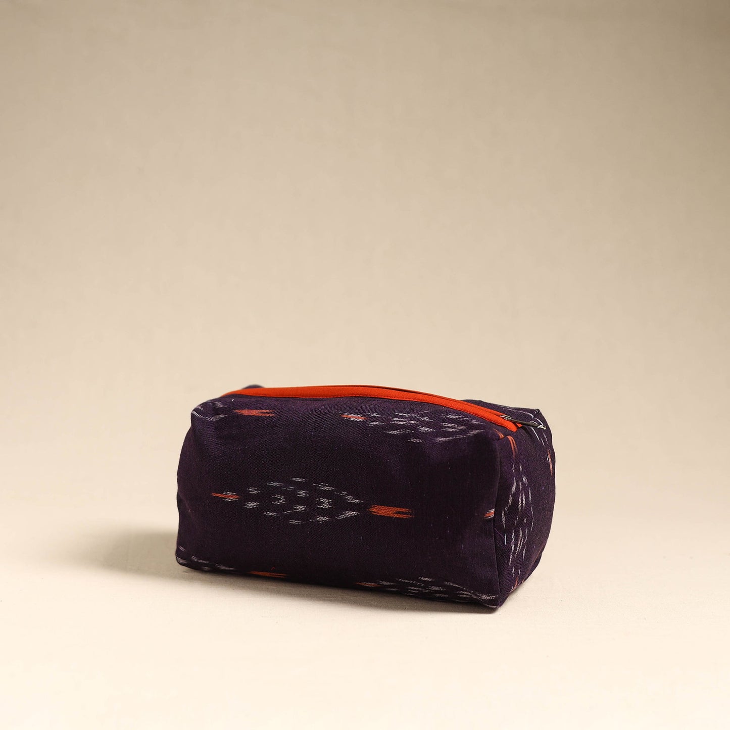 Purple Handmade Cotton Toiletry Pouch