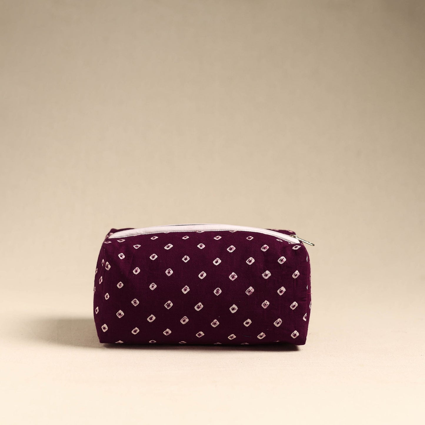 Purple Handmade Cotton Toiletry Pouch