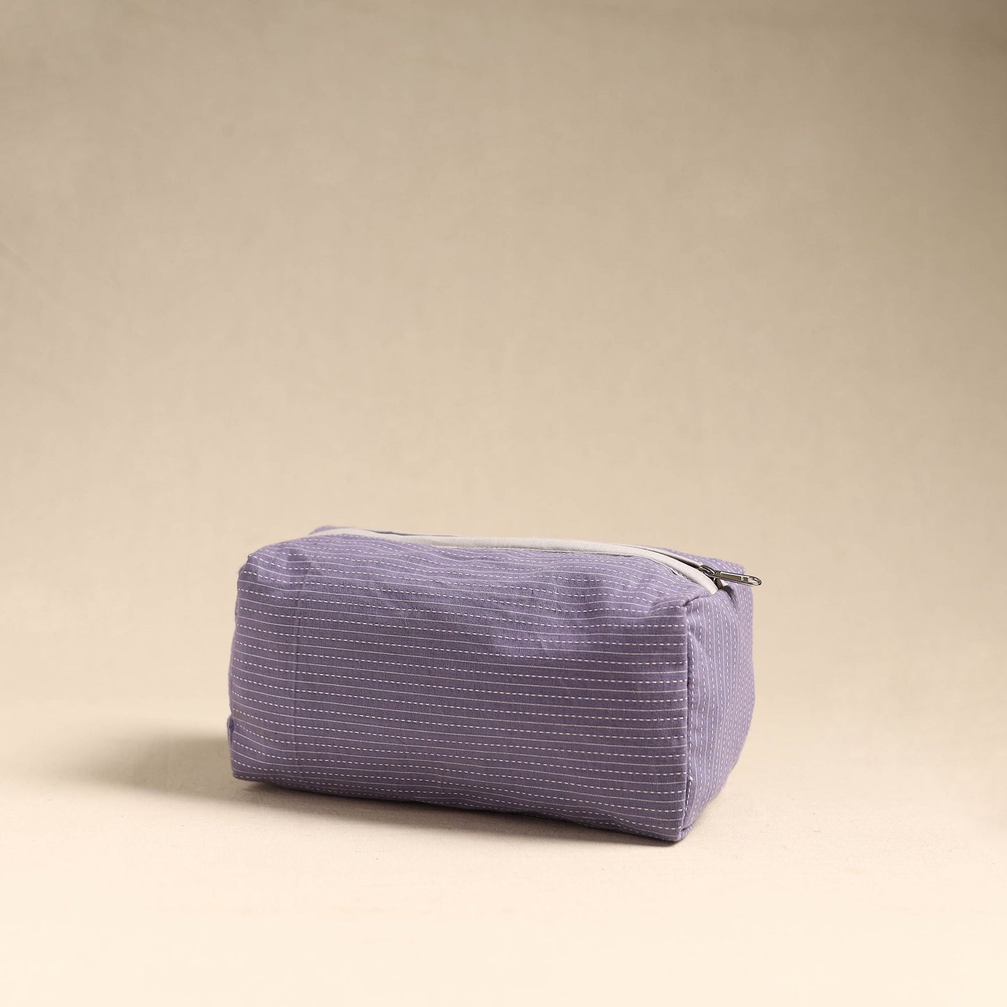 Purple Handmade Cotton Toiletry Pouch