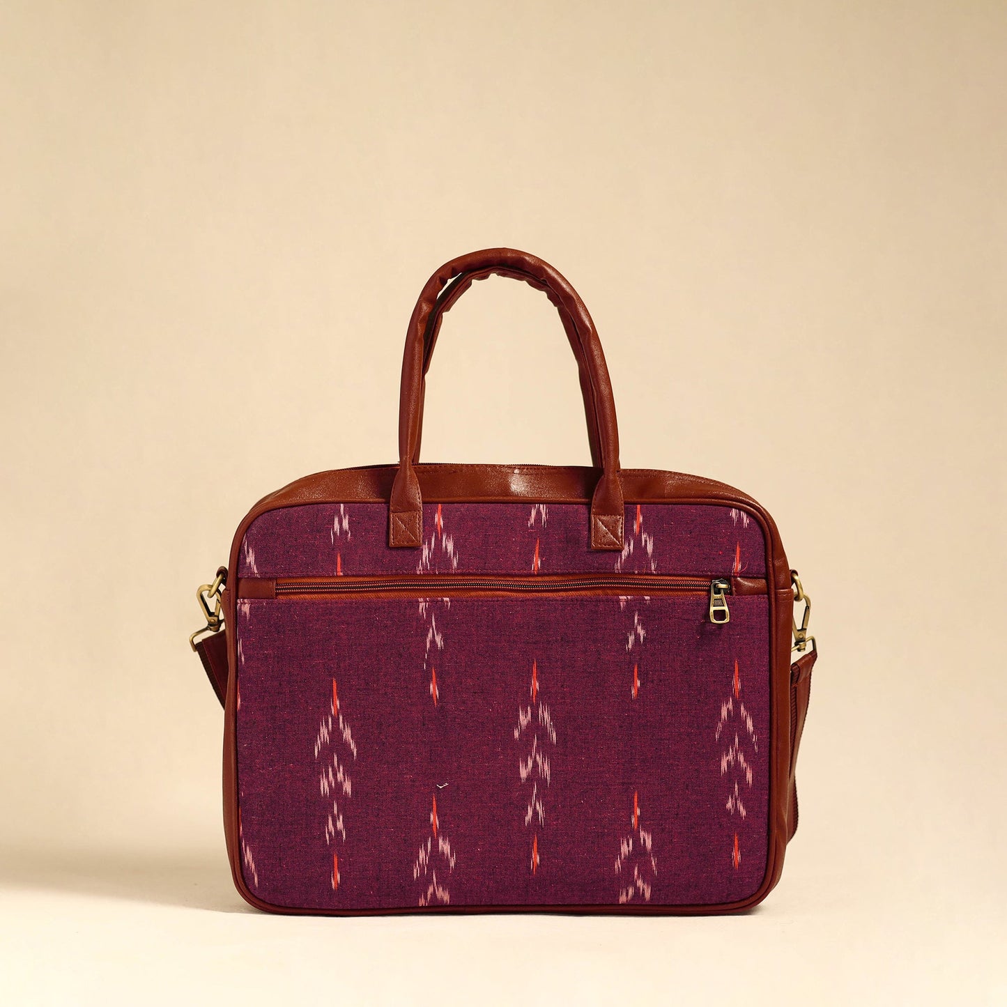 Purple Handmade Pochampally Ikat Laptop Bag