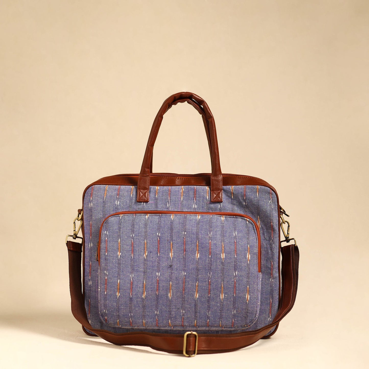 Purple Handmade Pochampally Ikat Laptop Bag