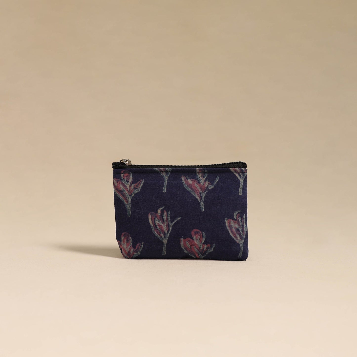 Purple Handmade Quilted Cotton Coin Pouch