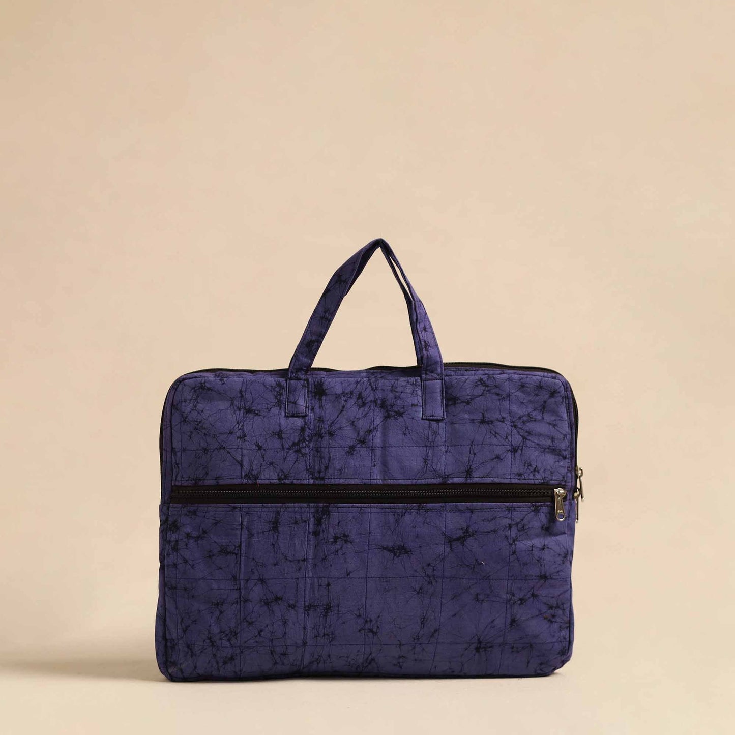 Purple Handmade Quilted Cotton Laptop Bag