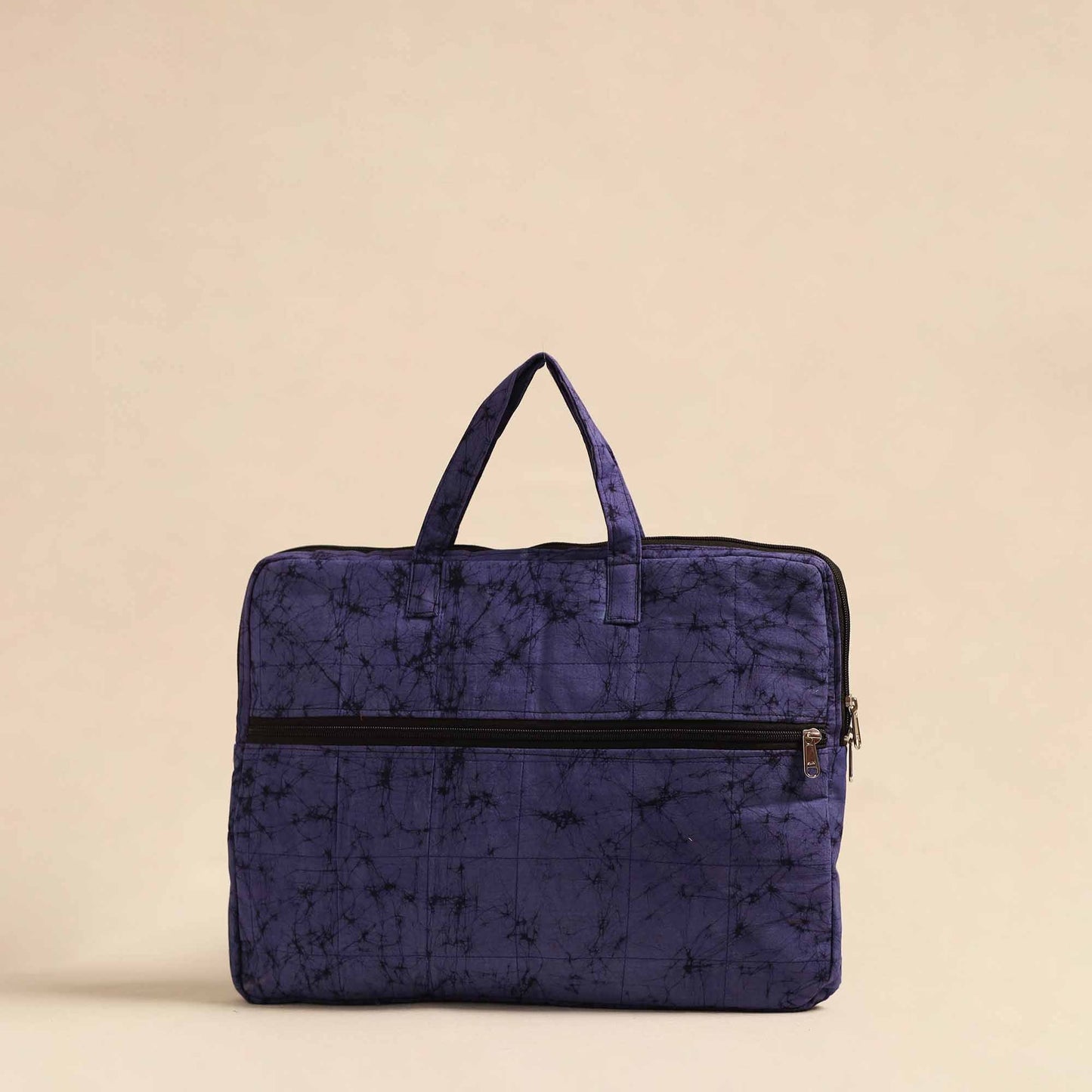 Purple Handmade Quilted Cotton Laptop Bag
