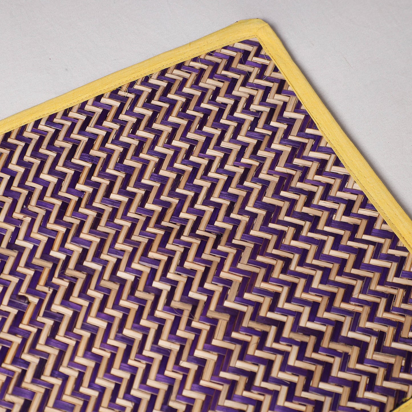 Purple Handmade Water Hyacinth Table Mat from Assam