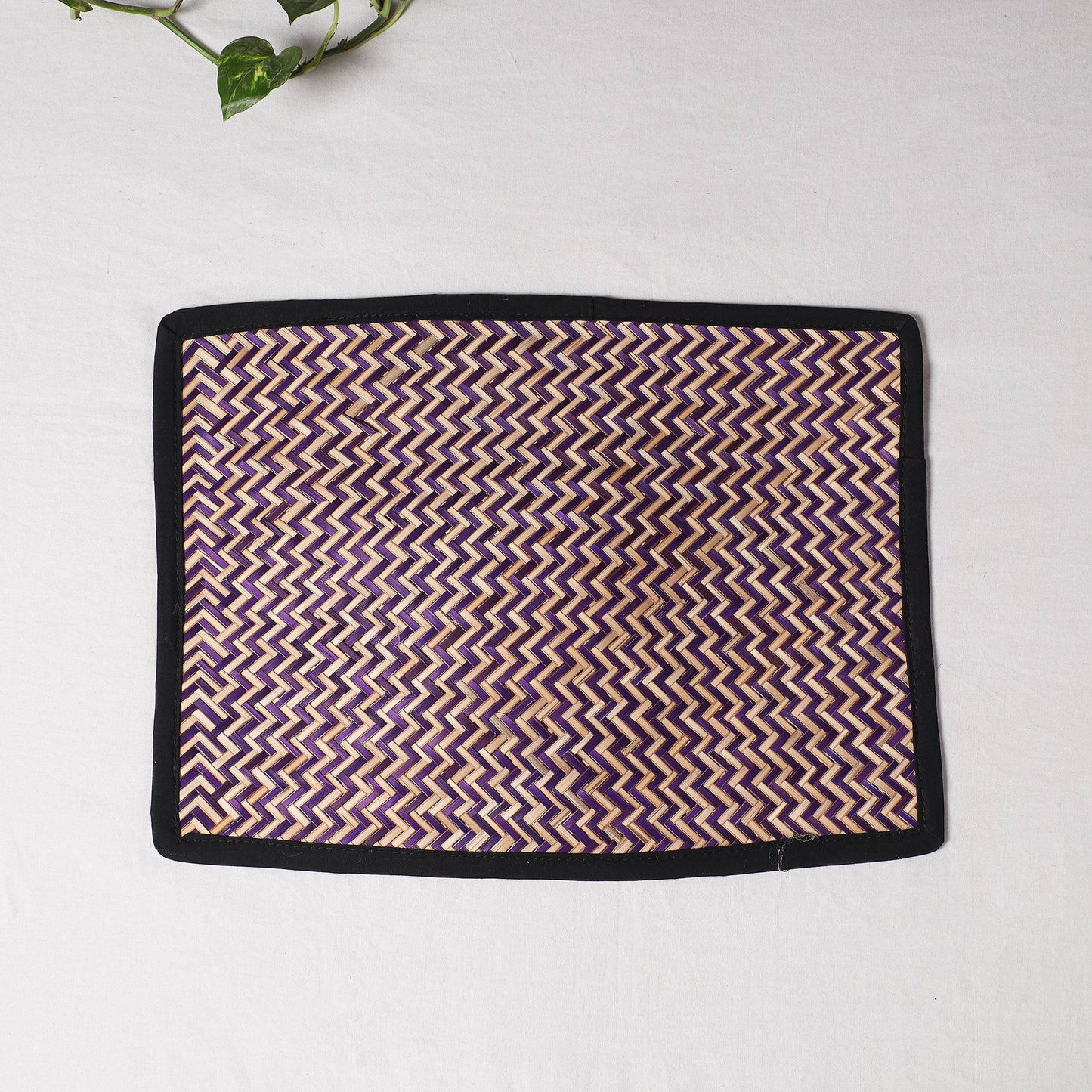 Purple Handmade Water Hyacinth Table Mat from Assam