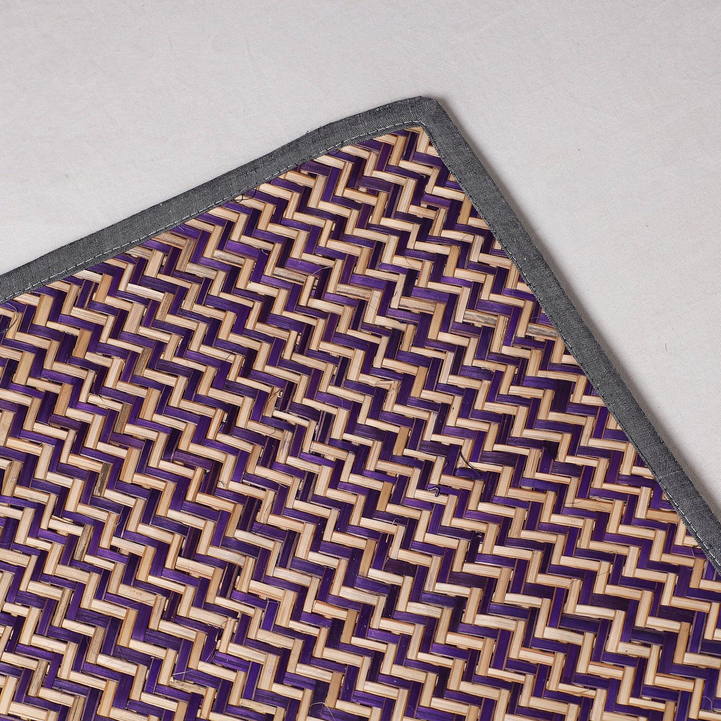 Purple Handmade Water Hyacinth Table Mat from Assam