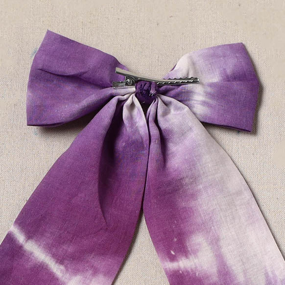 Purple - handmade women’s bow hair clip 113 - handcrafted