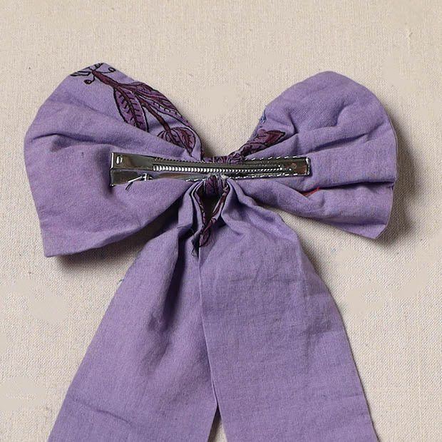 Purple - handmade women’s bow hair clip 78 - handcrafted