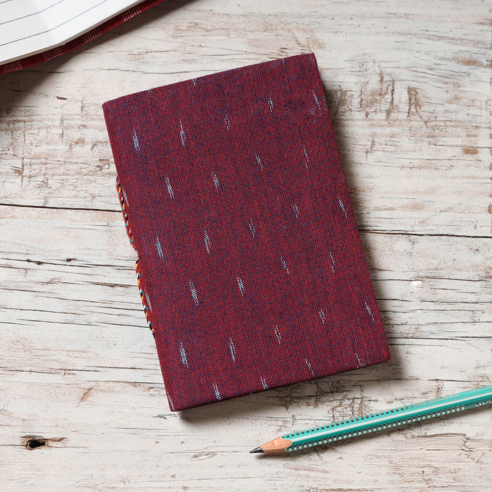 Ikat Fabric Cover Handmade Paper Notebook