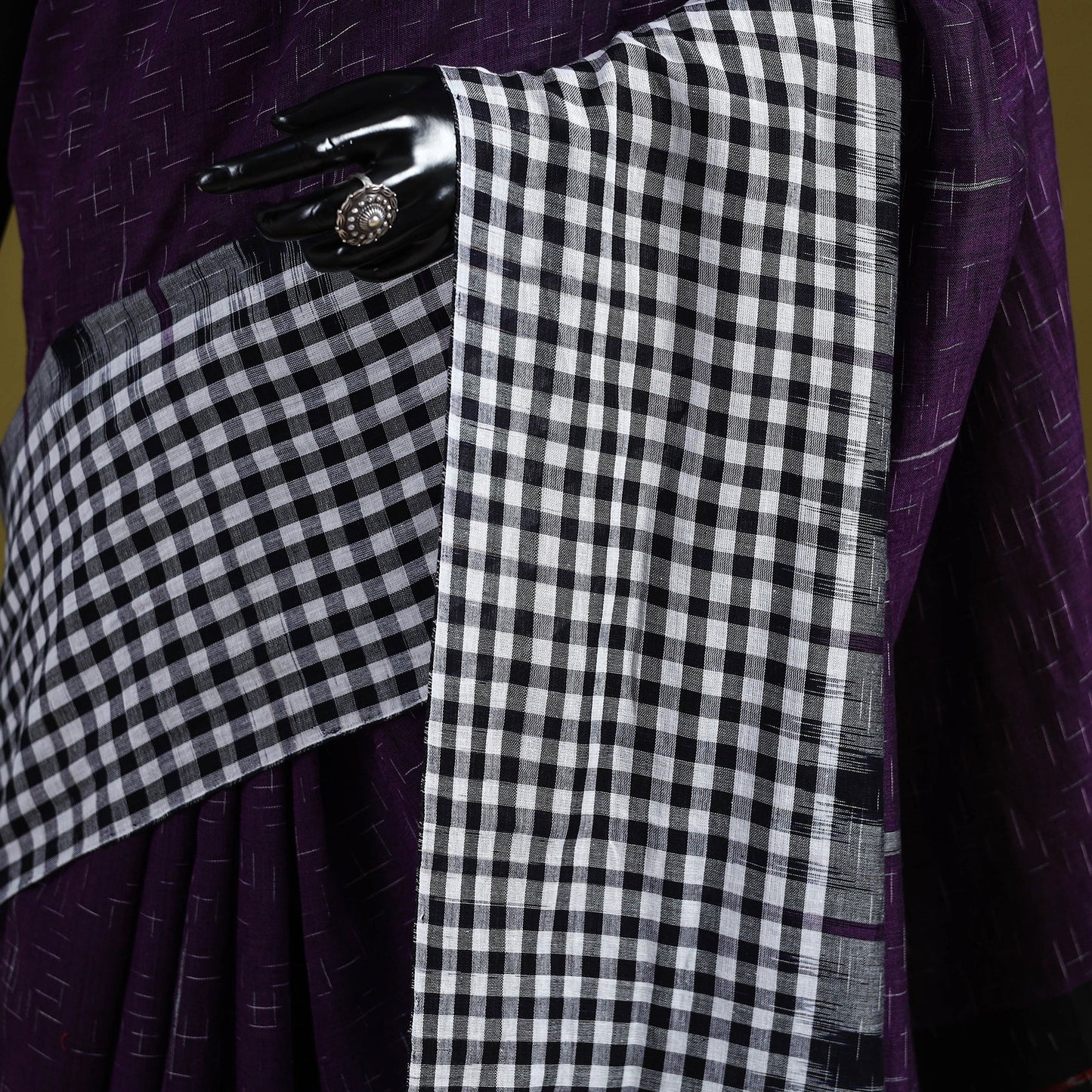 Purple - ikat handloom pure cotton sambalpuri saree 11