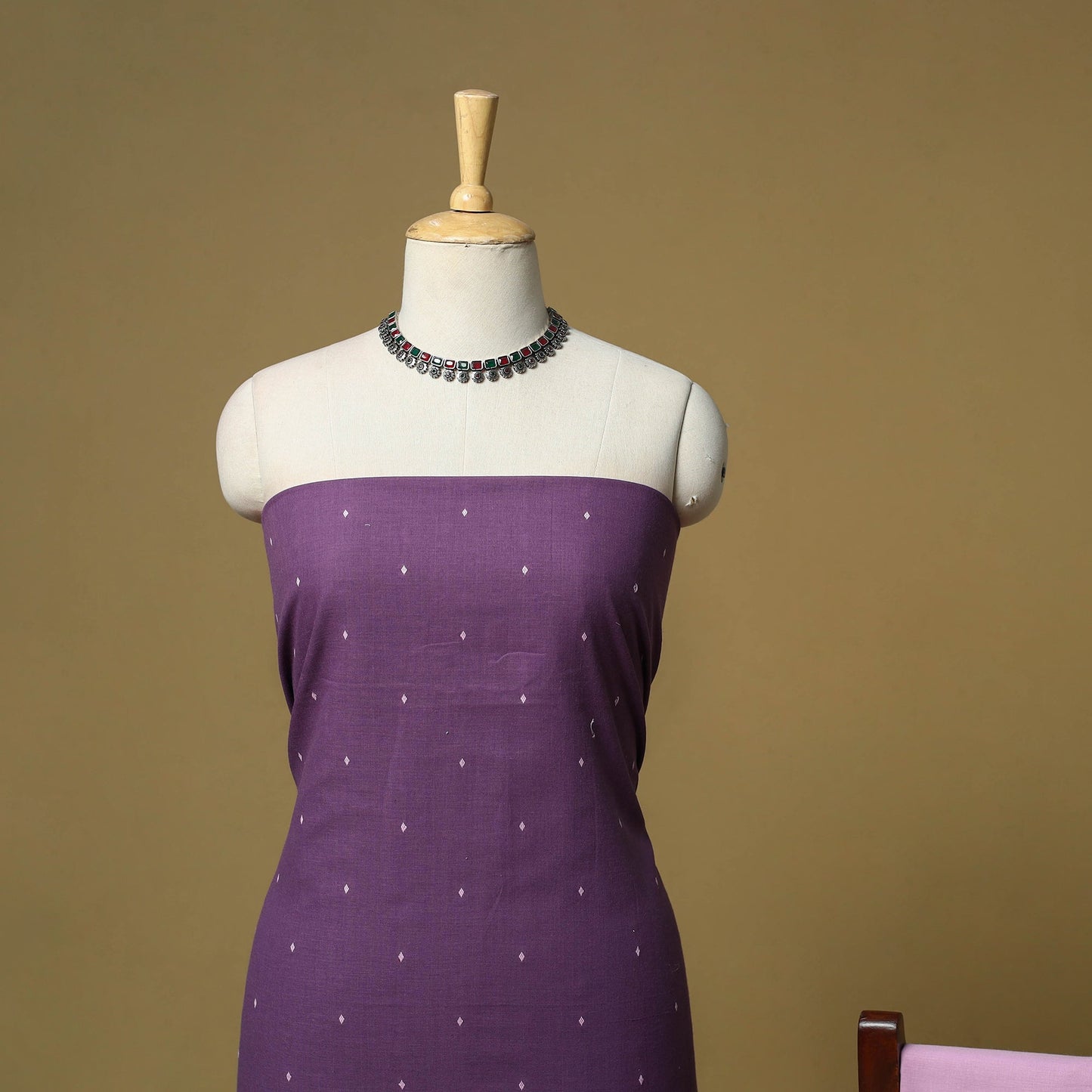 Jacquard cotton 3pc unstitched dress material 34