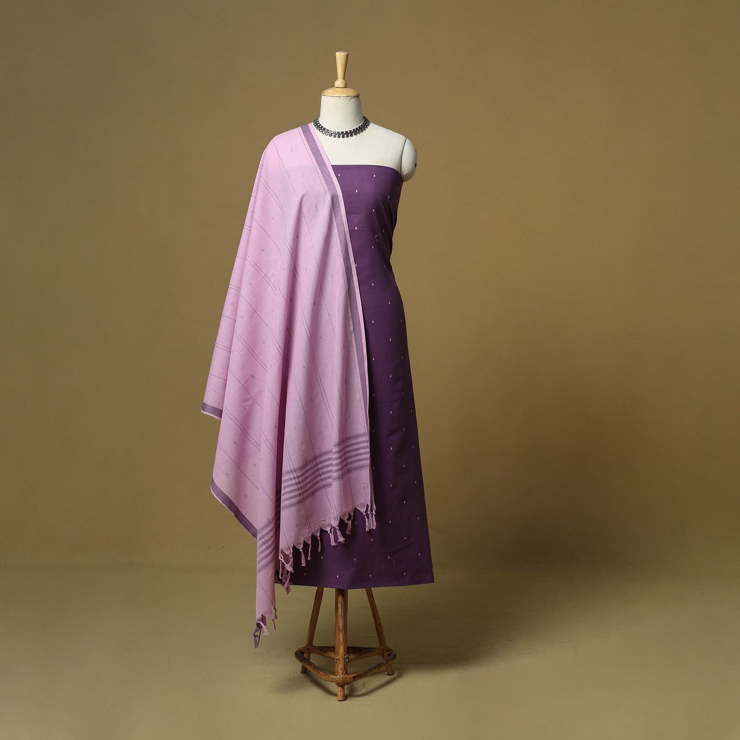 Jacquard cotton 3pc unstitched dress material 34