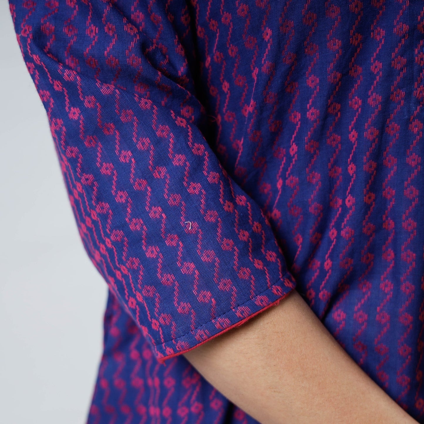 Buy Jacquard Cotton Long Kurta for Women